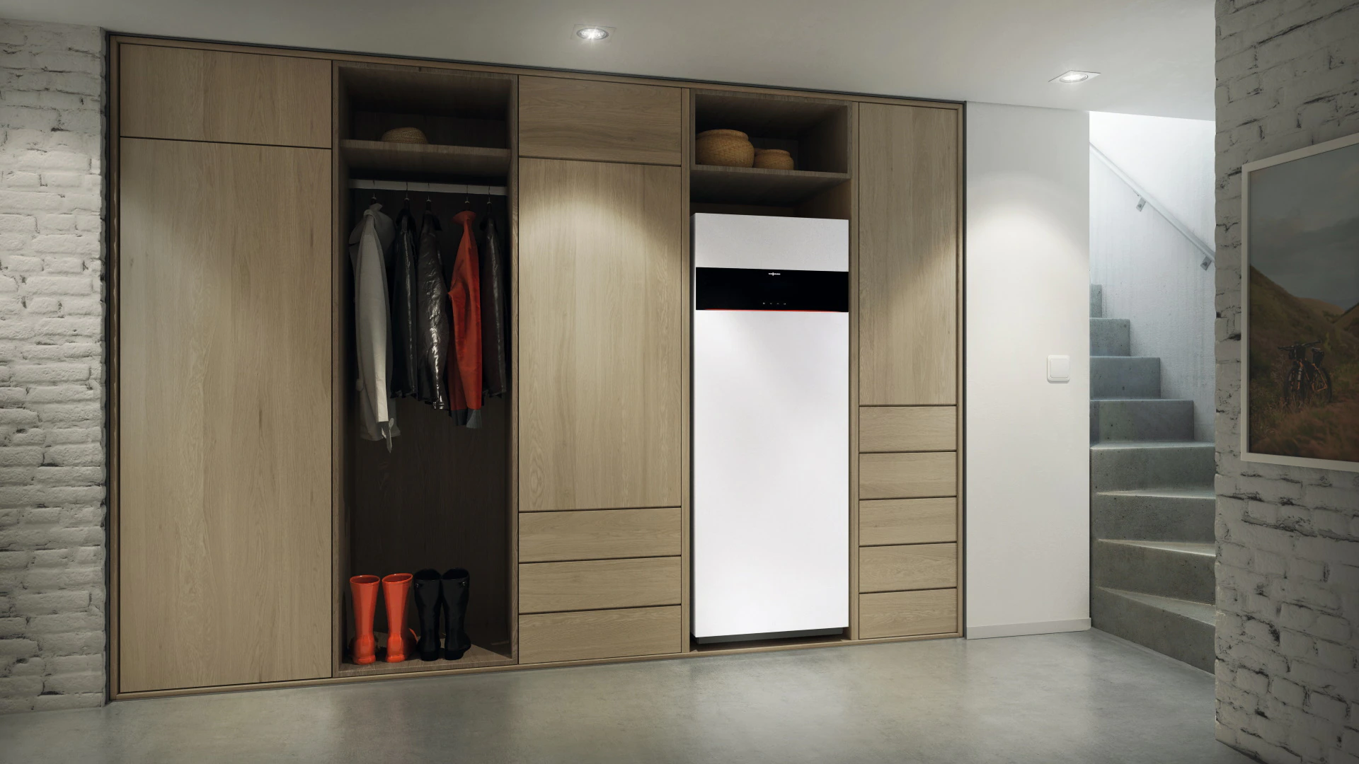 The large, floor standing, storage combi boiler from Viessmann.